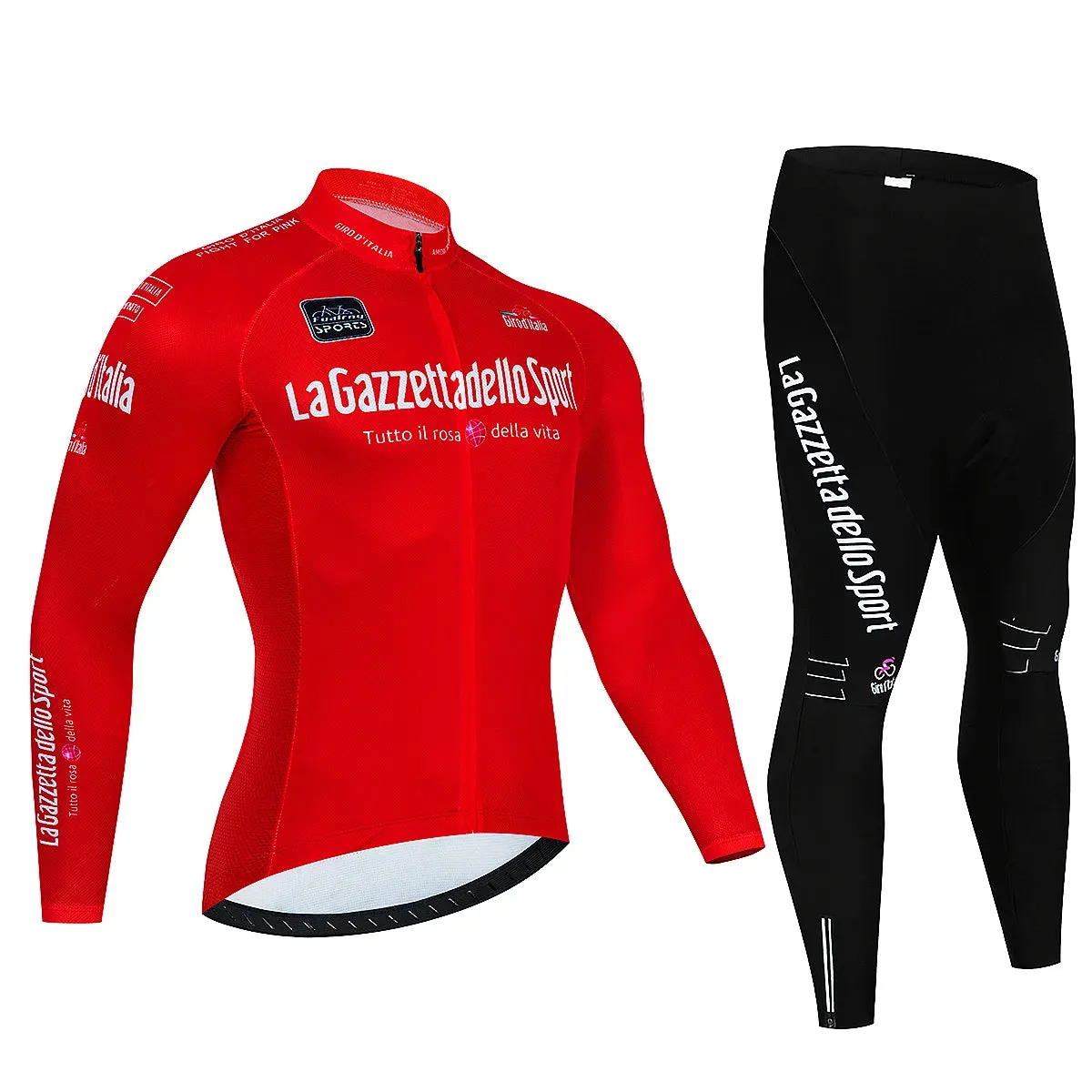 Tour De Giro D'ITAL Autumn Cycling Jersey Set Long Sleeve Bicycle Sportwear Suit Road Bike Clothing Mtb Ropa Ciclismo Uniform