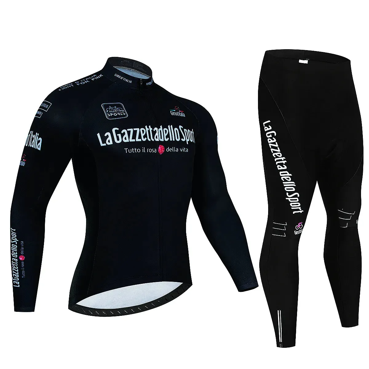 Tour De Giro D'ITAL Autumn Cycling Jersey Set Long Sleeve Bicycle Sportwear Suit Road Bike Clothing Mtb Ropa Ciclismo Uniform
