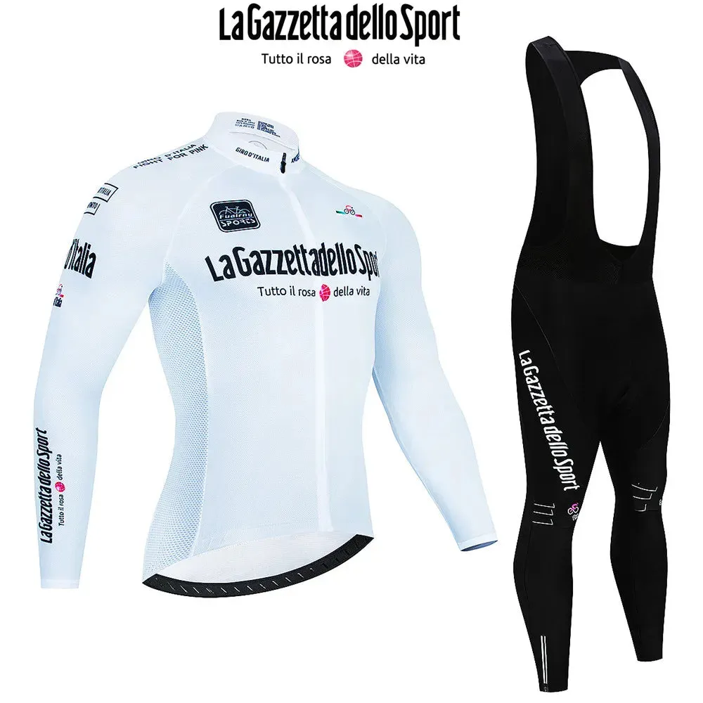 Tour De Giro D'ITAL Autumn Cycling Jersey Set Long Sleeve Bicycle Sportwear Suit Road Bike Clothing Mtb Ropa Ciclismo Uniform
