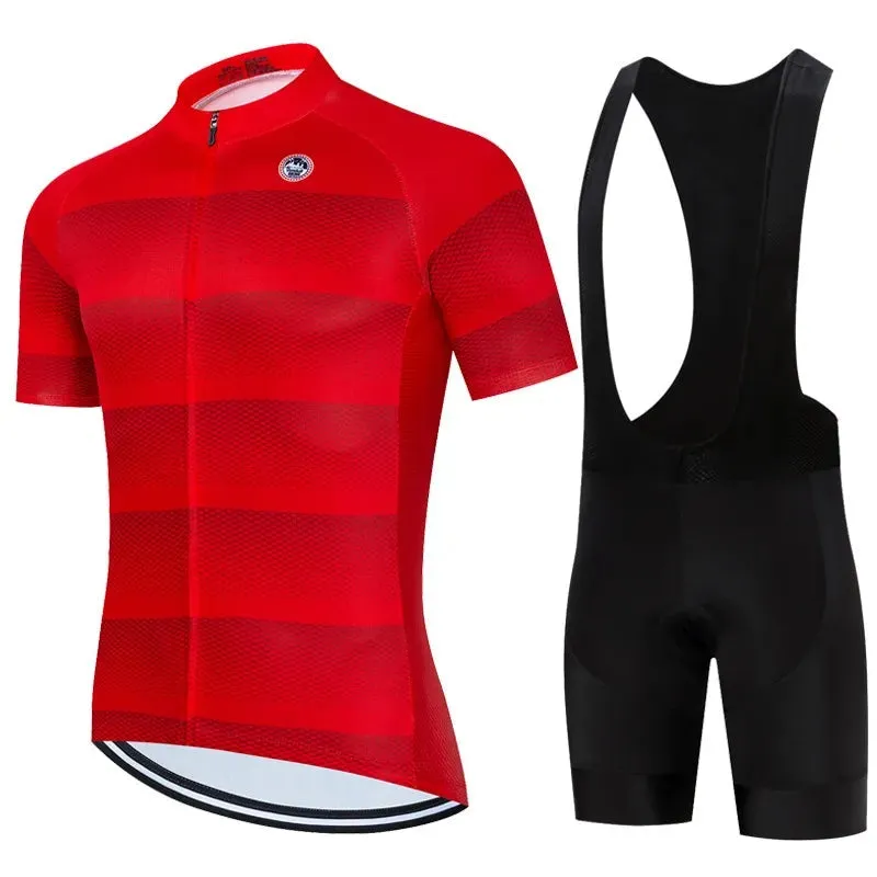 Vendull Pro Cycling Jersey Set Men Cycling Set Outdoor Sport Bike Clothes Breathable Anti-UV MTB Bicycle Clothing Wear Suit Kit