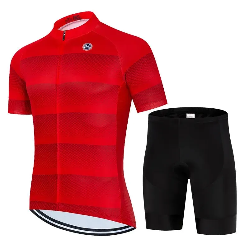 Vendull Pro Cycling Jersey Set Men Cycling Set Outdoor Sport Bike Clothes Breathable Anti-UV MTB Bicycle Clothing Wear Suit Kit