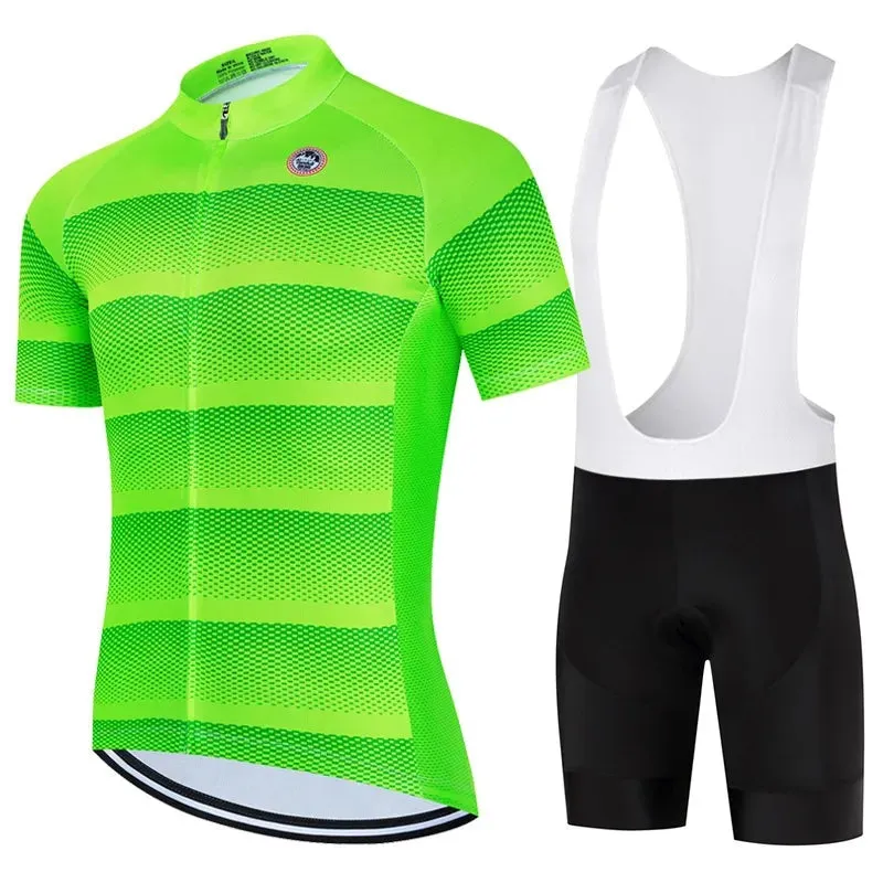 Vendull Pro Cycling Jersey Set Men Cycling Set Outdoor Sport Bike Clothes Breathable Anti-UV MTB Bicycle Clothing Wear Suit Kit