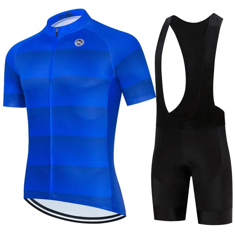 Vendull Pro Cycling Jersey Set Men Cycling Set Outdoor Sport Bike Clothes Breathable Anti-UV MTB Bicycle Clothing Wear Suit Kit