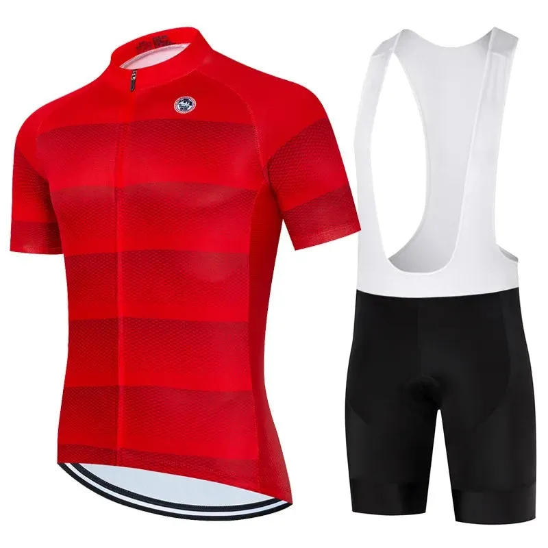 Vendull Pro Cycling Jersey Set Men Cycling Set Outdoor Sport Bike Clothes Breathable Anti-UV MTB Bicycle Clothing Wear Suit Kit