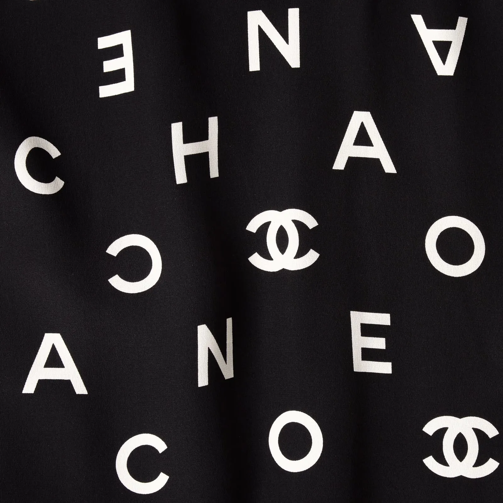 Vintage Chanel 1997 Runway Alpha Logo Coco Print Slip Dress and Jacket Set