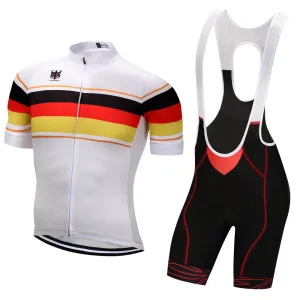 Weimostar Cycling Clothing Germany Cycling Jersey bib shorts set Ropa Ciclismo pro team Bike Shirts Green Red Bib Shorts