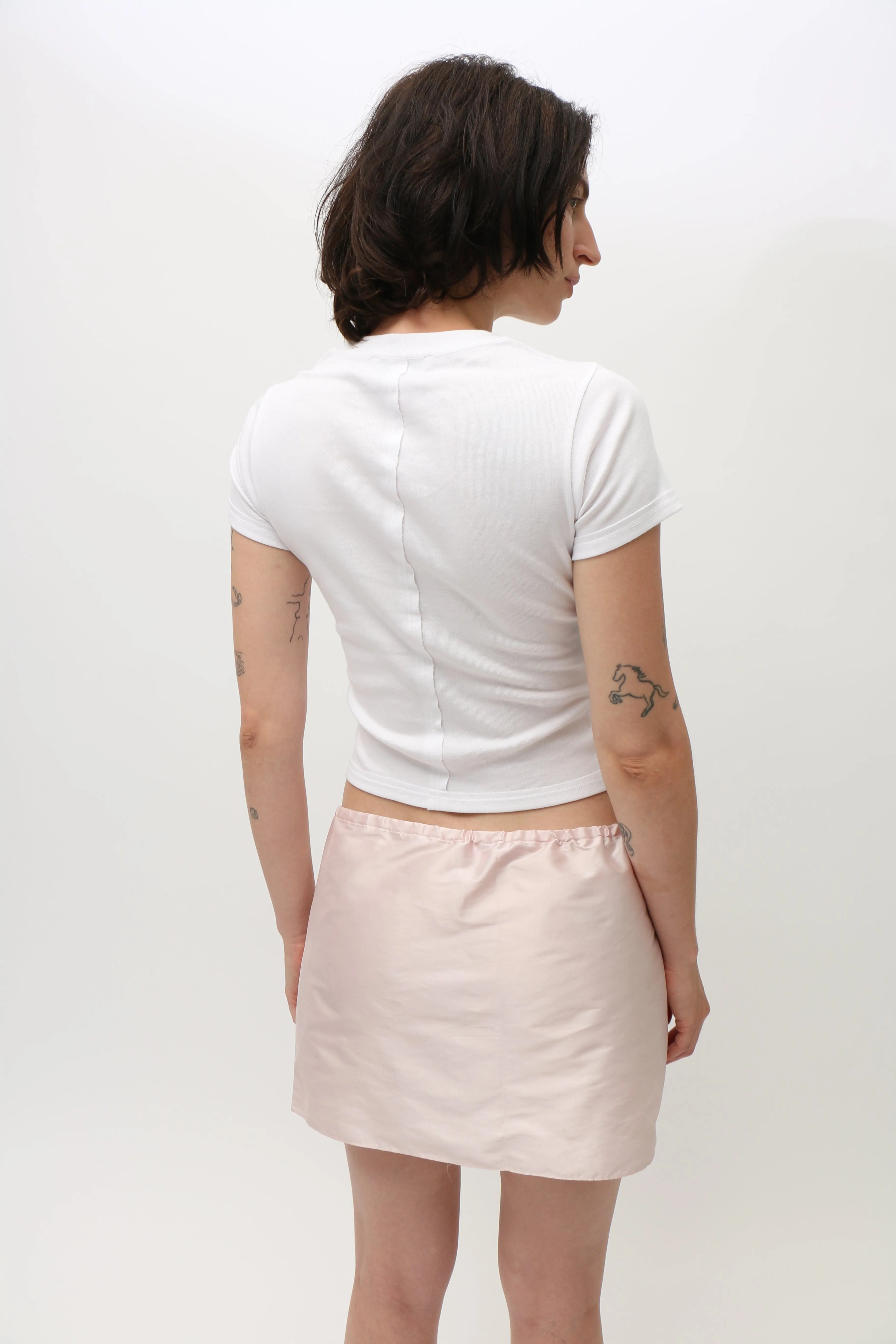 White Lapped Baby Tee