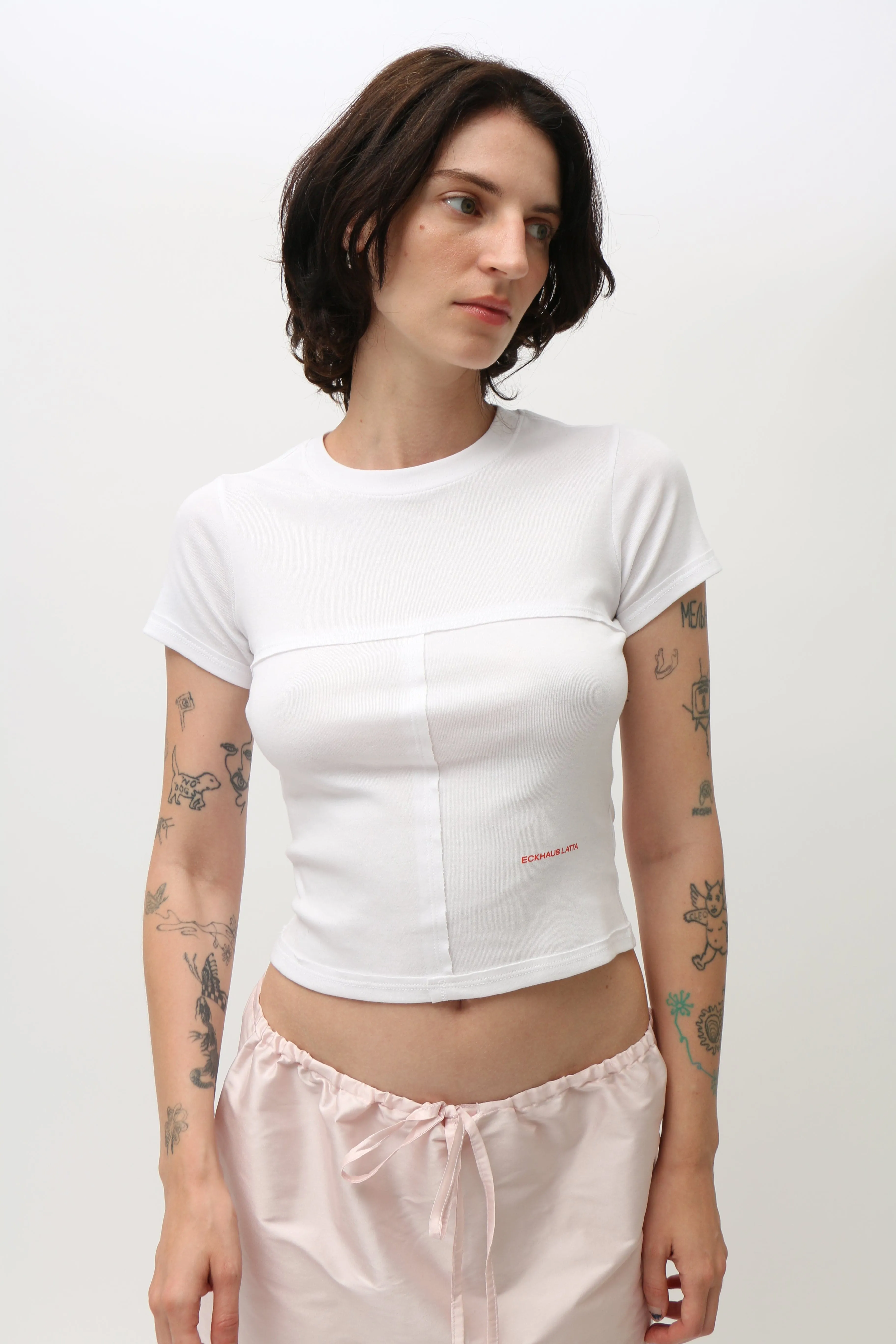 White Lapped Baby Tee