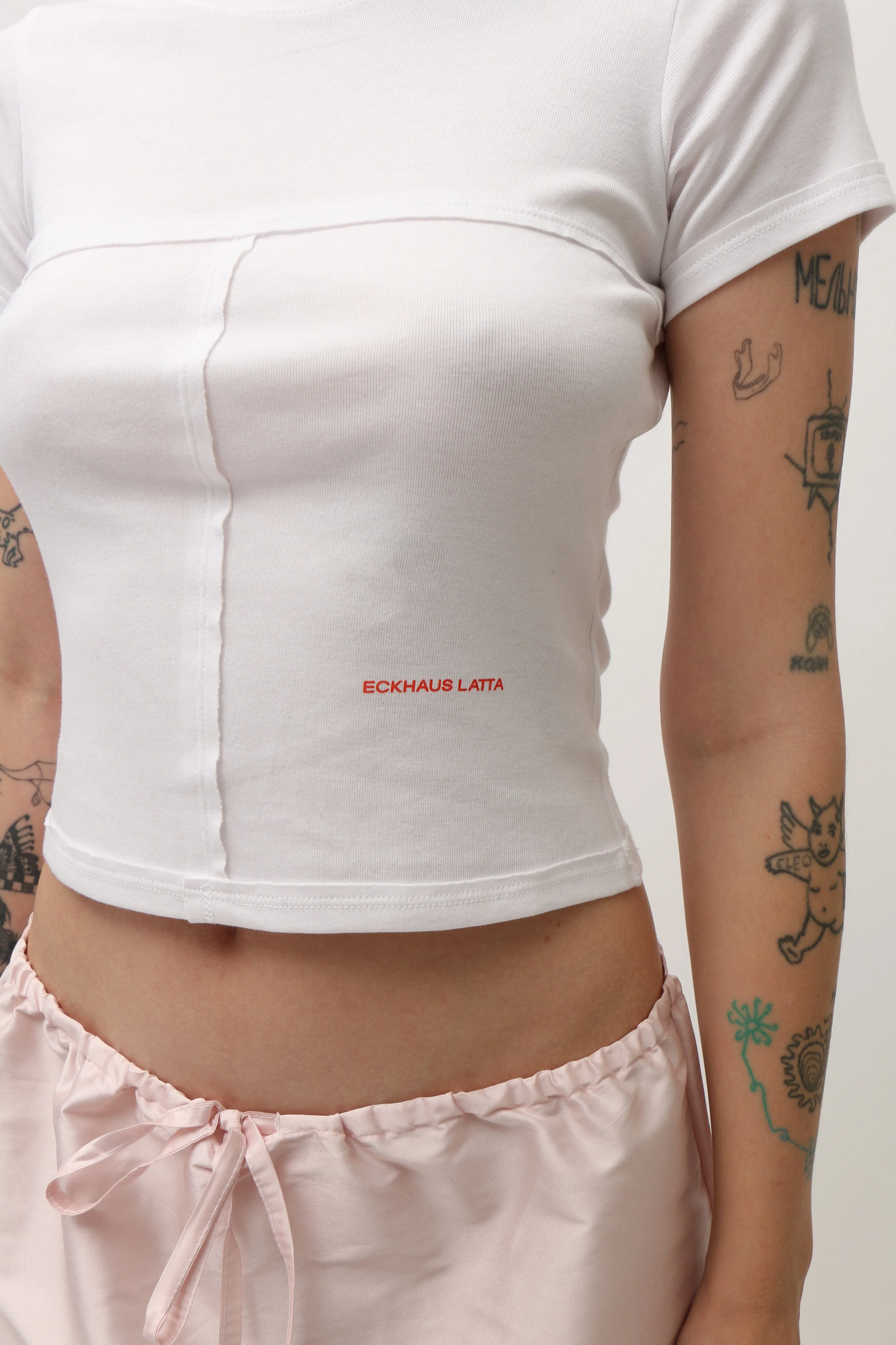White Lapped Baby Tee