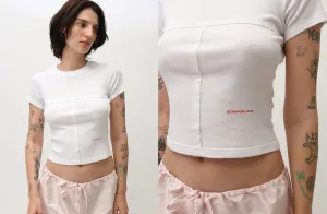 White Lapped Baby Tee