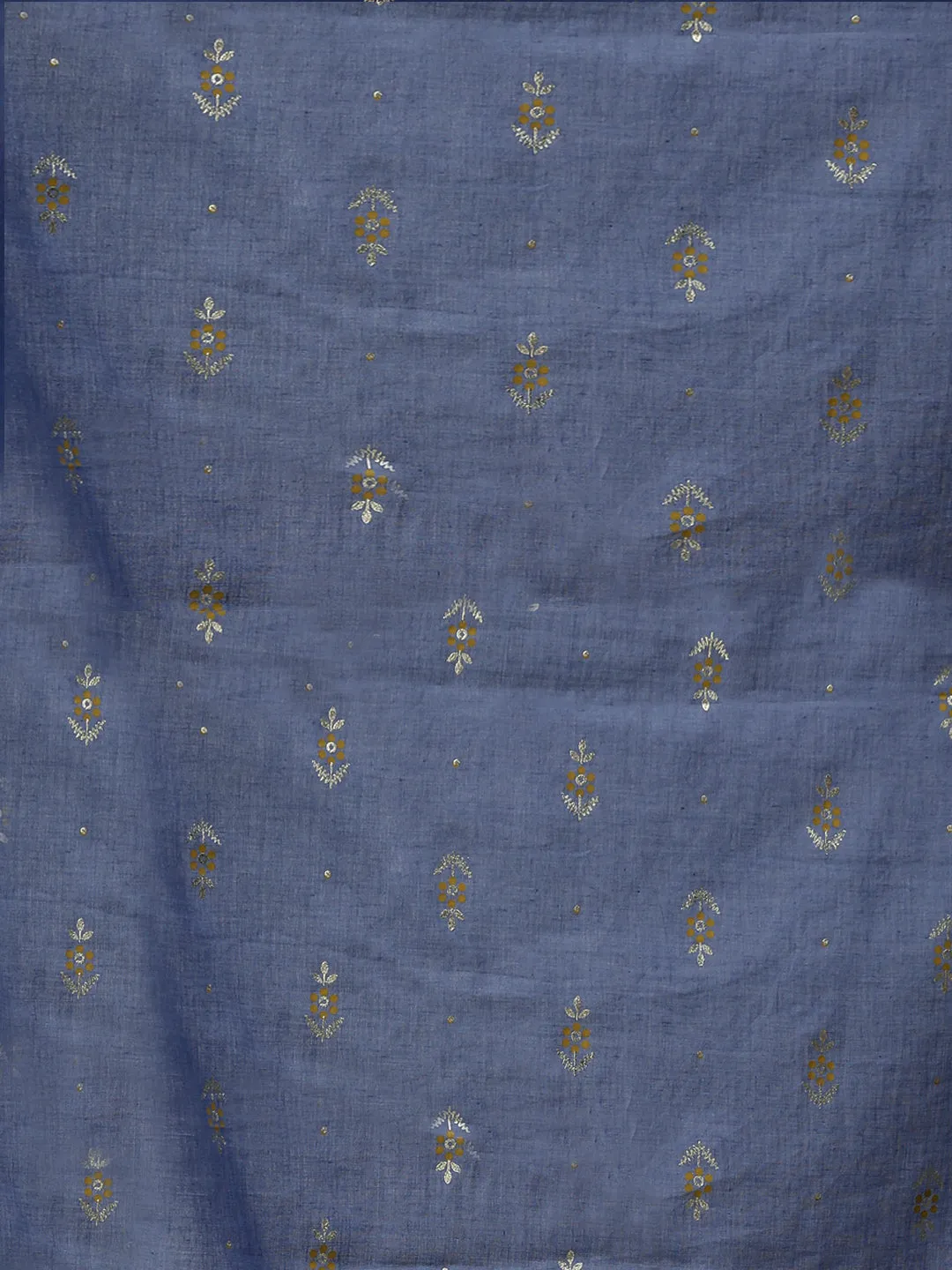Women Anarkali Mustard Printed Kurta and Trousers Comes with Dupatta