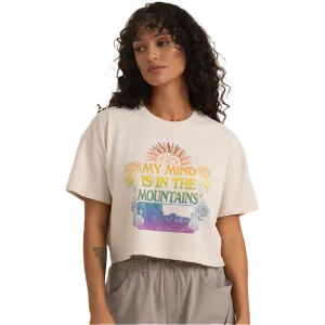 Women Mountian Cropped Boxy Tee