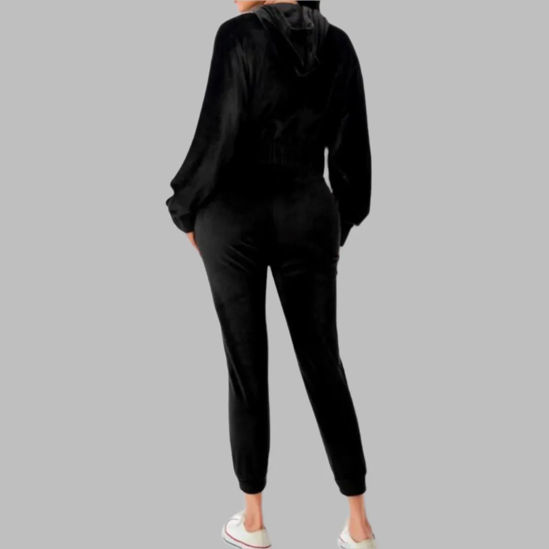 WOMEN "Luxurious Blue Velour Track Suit"