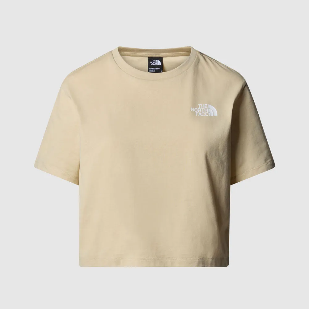 WOMEN'S CROPPED SIMPLE DOME T-SHIRT
