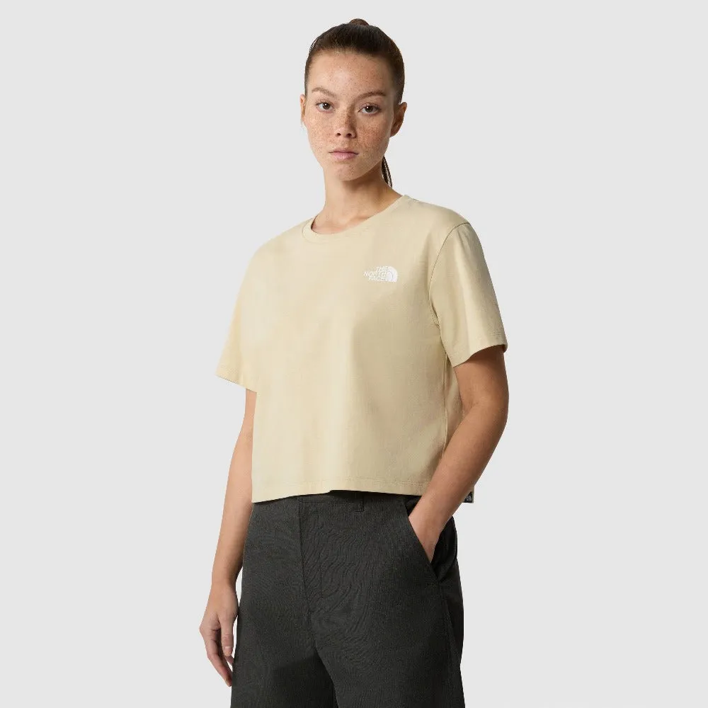 WOMEN'S CROPPED SIMPLE DOME T-SHIRT