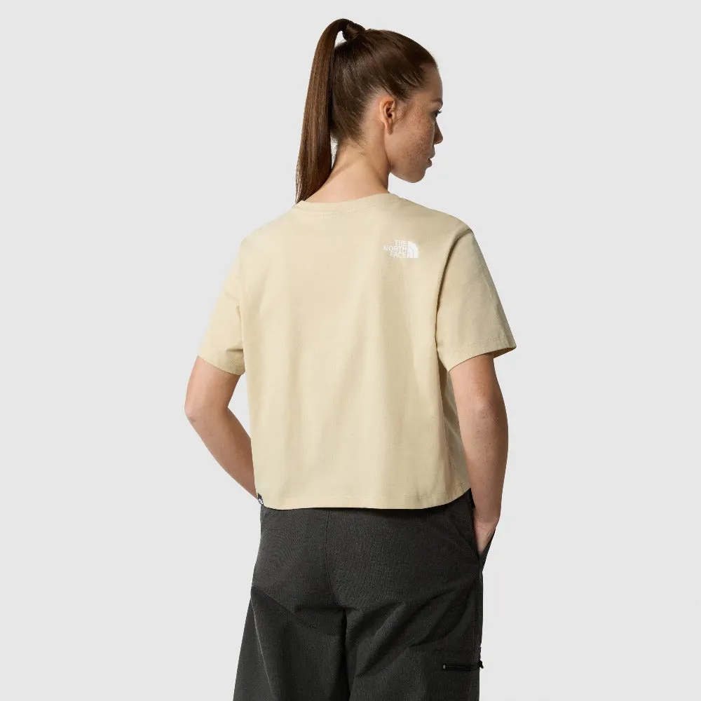 WOMEN'S CROPPED SIMPLE DOME T-SHIRT