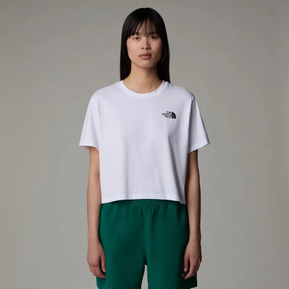 WOMEN'S CROPPED SIMPLE DOME T-SHIRT