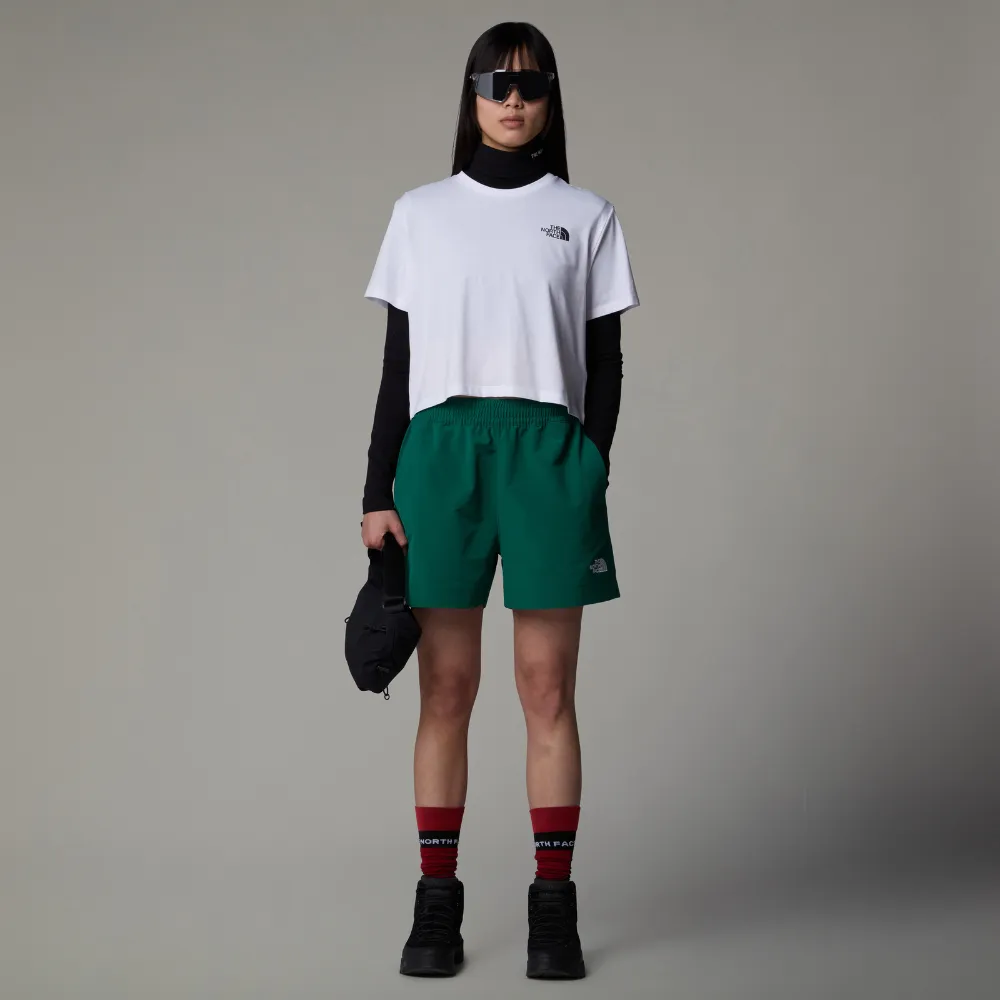 WOMEN'S CROPPED SIMPLE DOME T-SHIRT