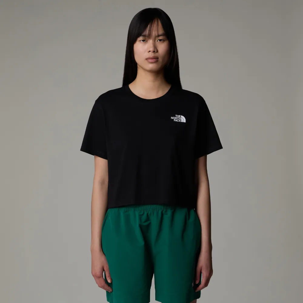 WOMEN'S CROPPED SIMPLE DOME T-SHIRT
