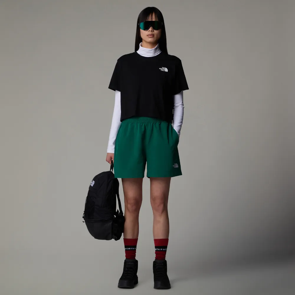 WOMEN'S CROPPED SIMPLE DOME T-SHIRT