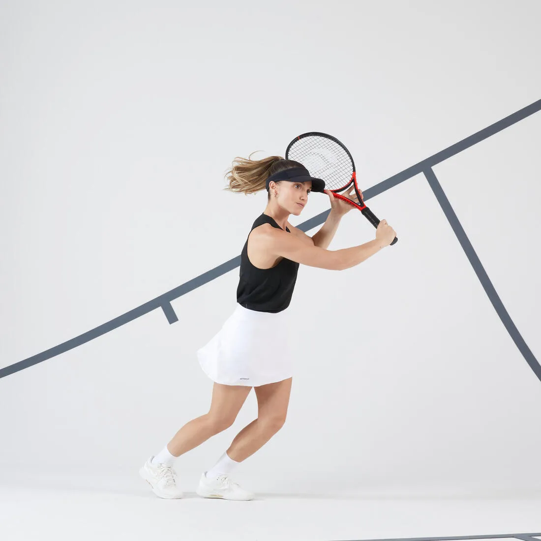 Women's Tennis Quick-Dry Skirt Essential 100
