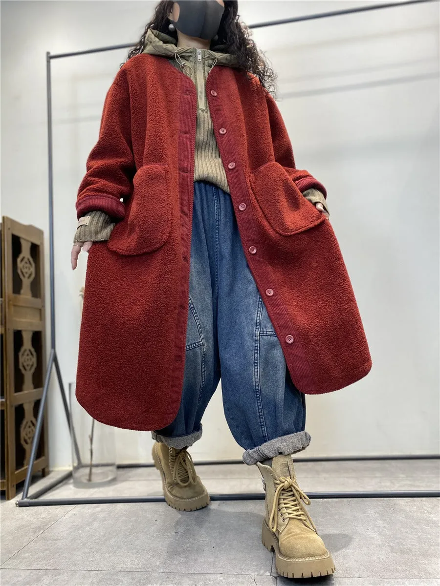 Women's Wool Coats wool coat Single-breasted coat