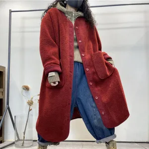 Women's Wool Coats wool coat Single-breasted coat
