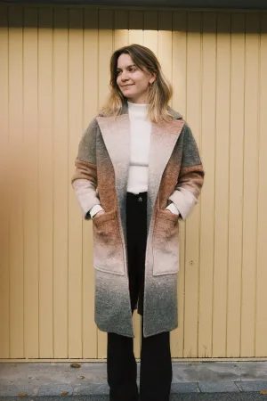 wool coat - poli - khaki gradient