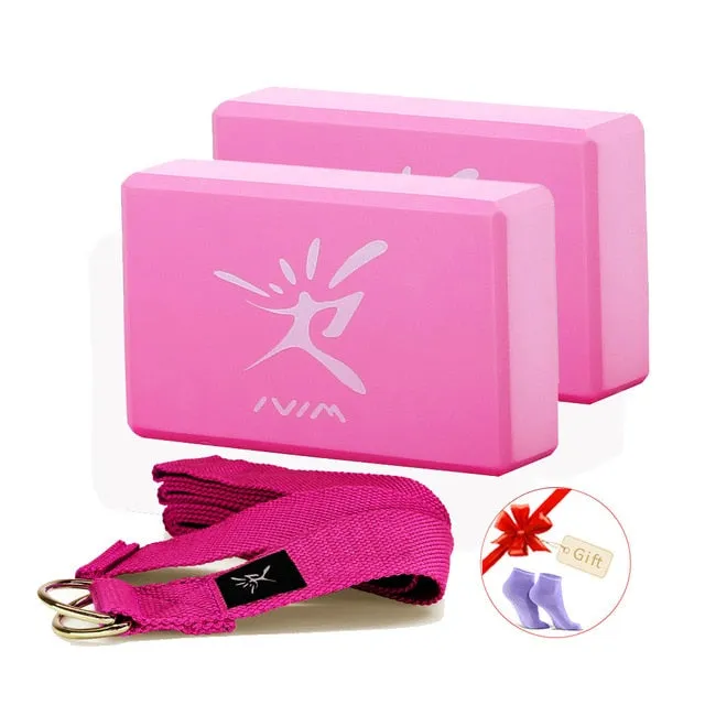 Yoga Block Set Brick Bolster Stretch Gym Pilates Training Body Shaping Fitness Equipment